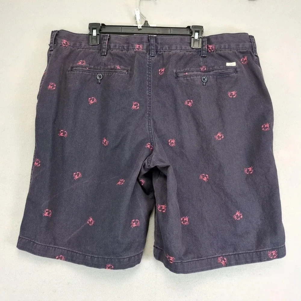 Izod‎ Saltwater Wash Crab Print Twill Shorts Mens 42x10.5